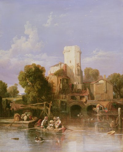 On the Rhine near Cologne by George Clarkson Stanfield